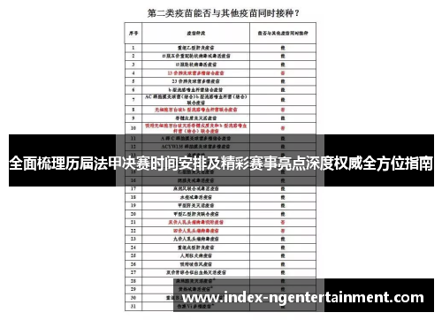 全面梳理历届法甲决赛时间安排及精彩赛事亮点深度权威全方位指南